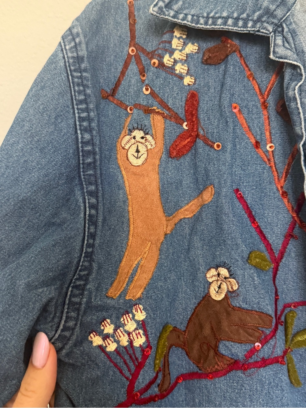Tantrums Light Blue Embroidered Denim Shirt - Picture 5 of 6